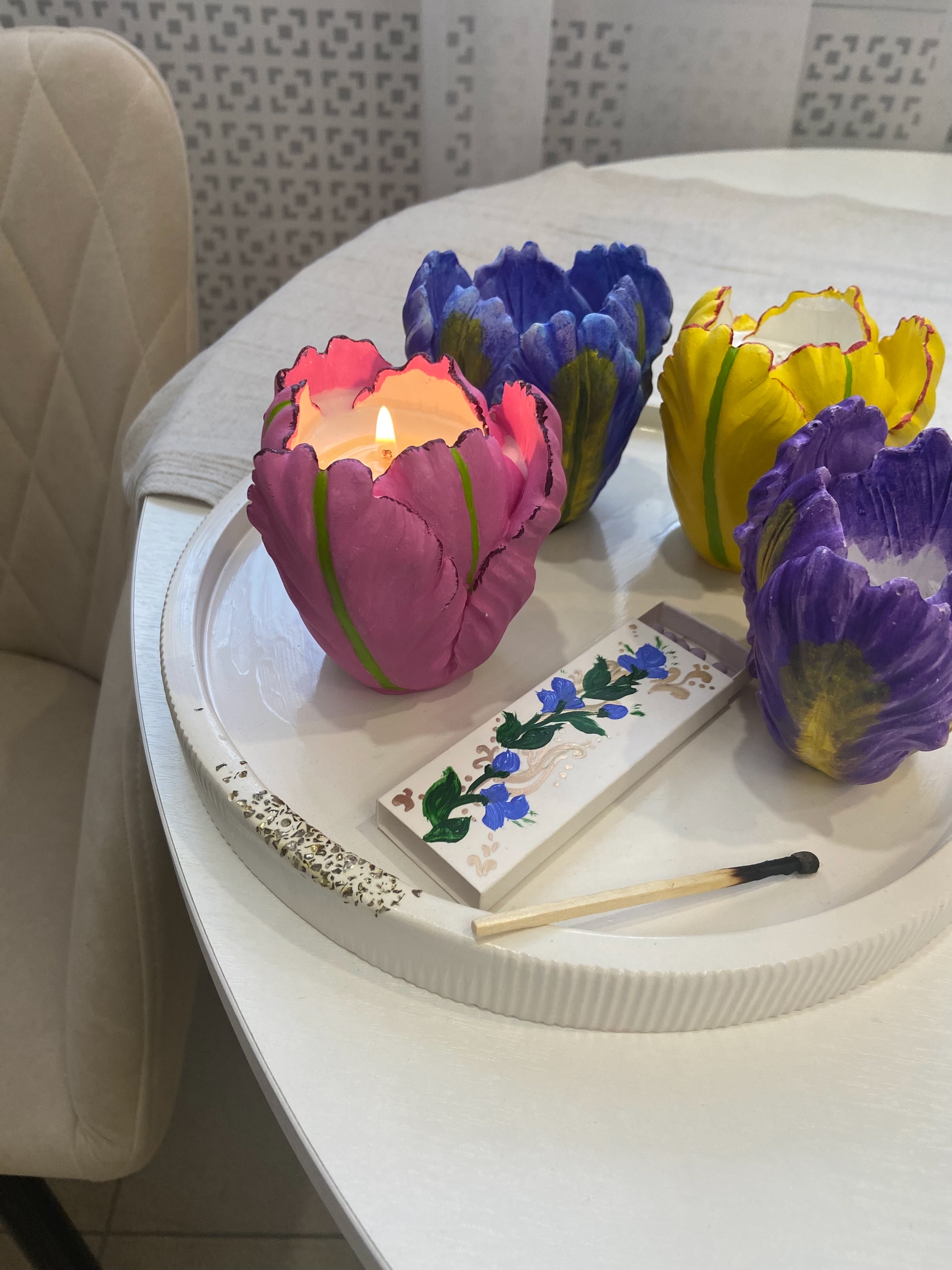 Подсвечник Цветок Ириса или Тюльпана
