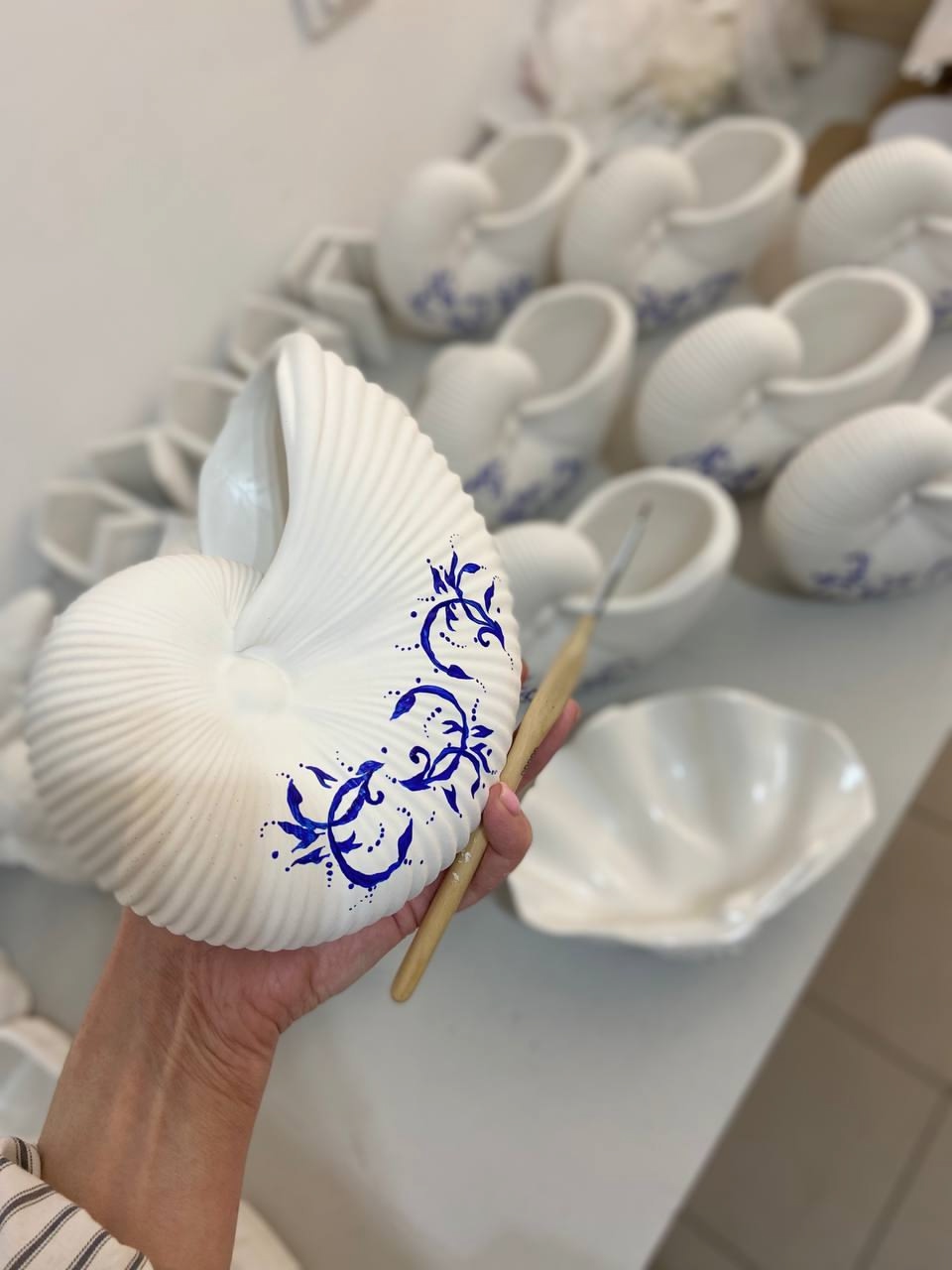 Подсвечник-ваза Ракушка Наутилус