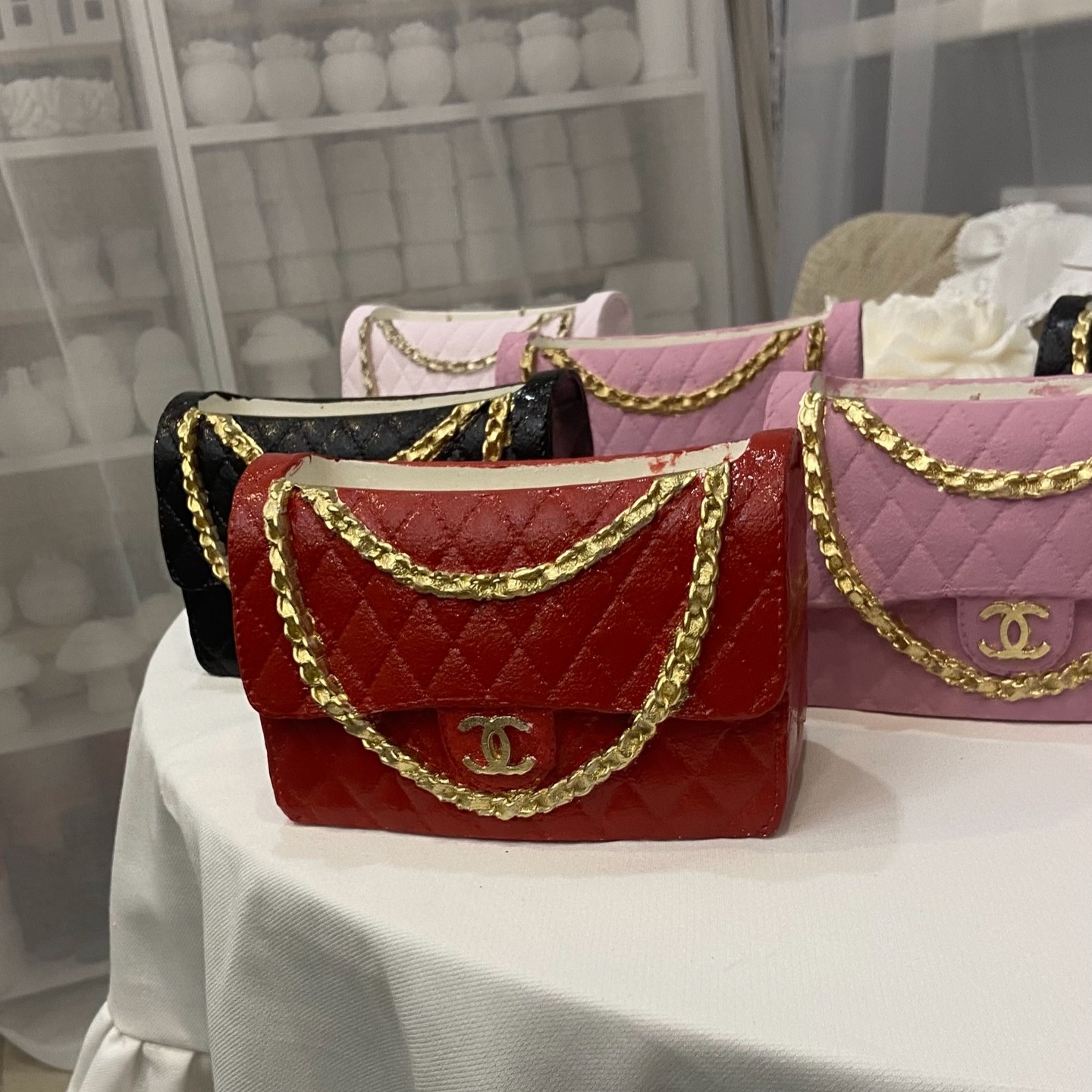 Кашпо-ваза-подсвечник Сумка Шанель