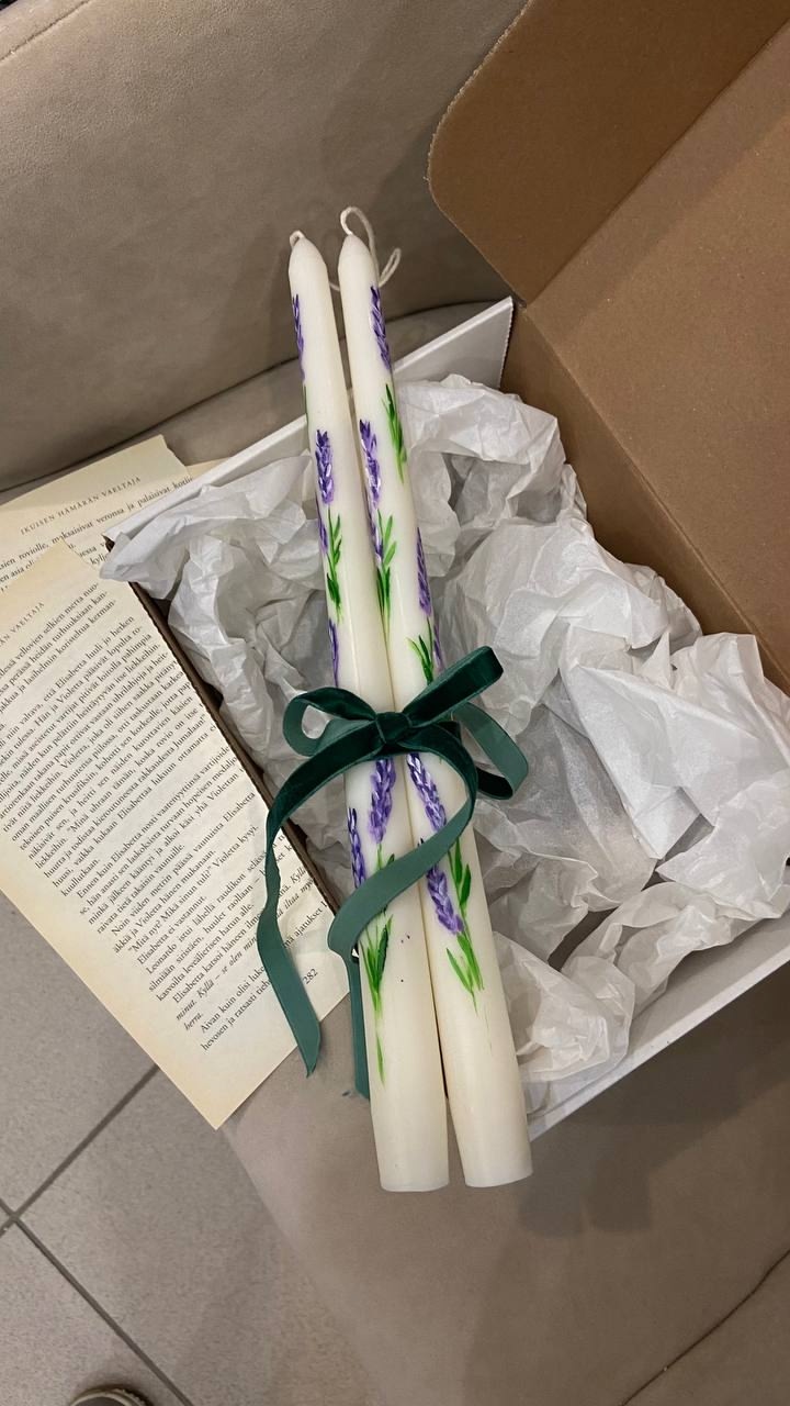 Роспись свечей и подсвечника